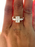 3 CT Radiant Cut Lab Diamond Ring.