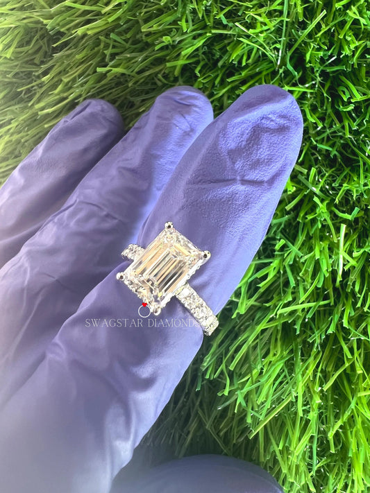 3 Carat Emerald Cut Engagement Ring