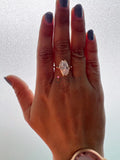 3 Carat Marquise Cut Lab Diamond Engagement Ring
