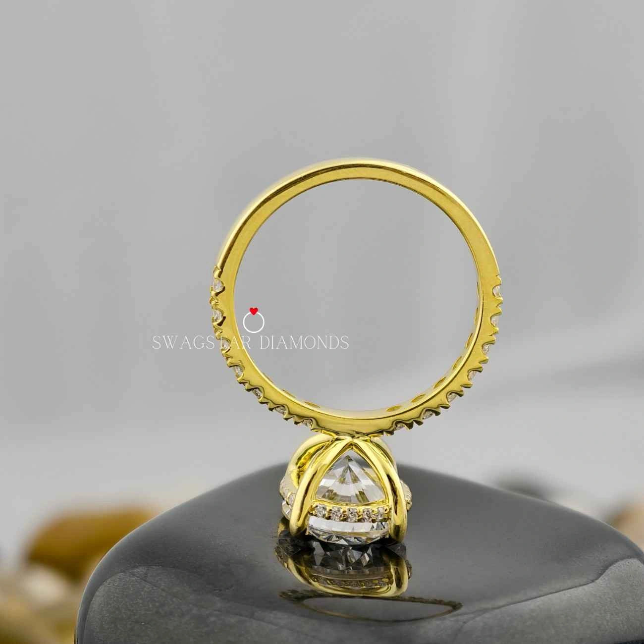 3 Carat Oval Cut Lab Diamond Ring