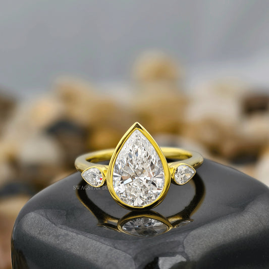 3 Carat Pear Cut Diamond Ring