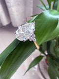 3 Carat Pear Cut Lab grown Diamond Ring