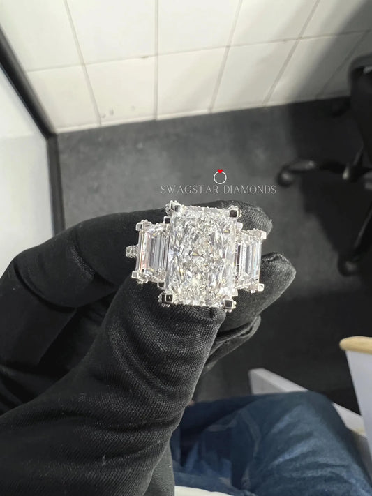 3ct Radiant Cut Lab Diamond Ring