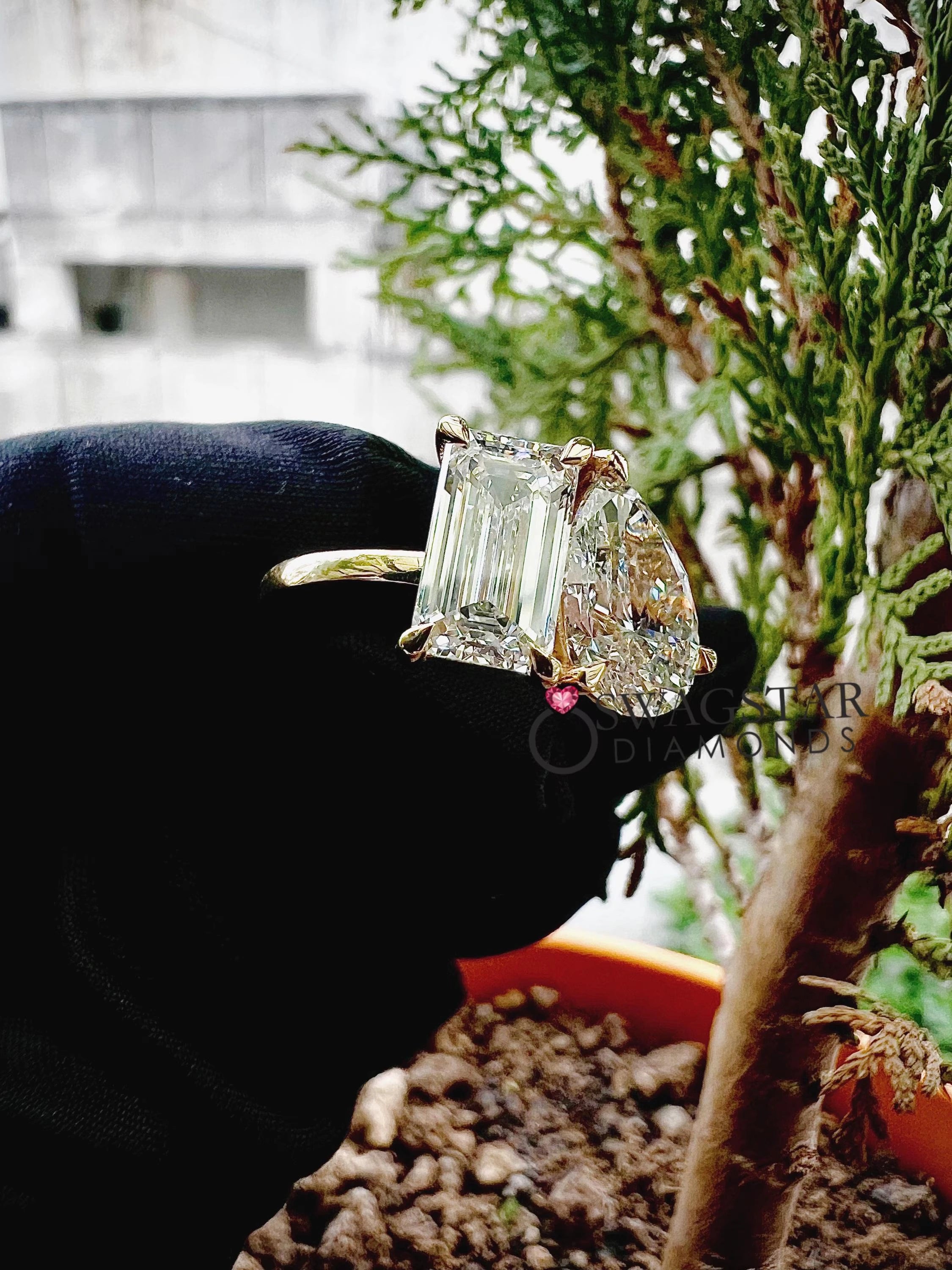 4CT Toi Et Moi Lab Diamond Ring