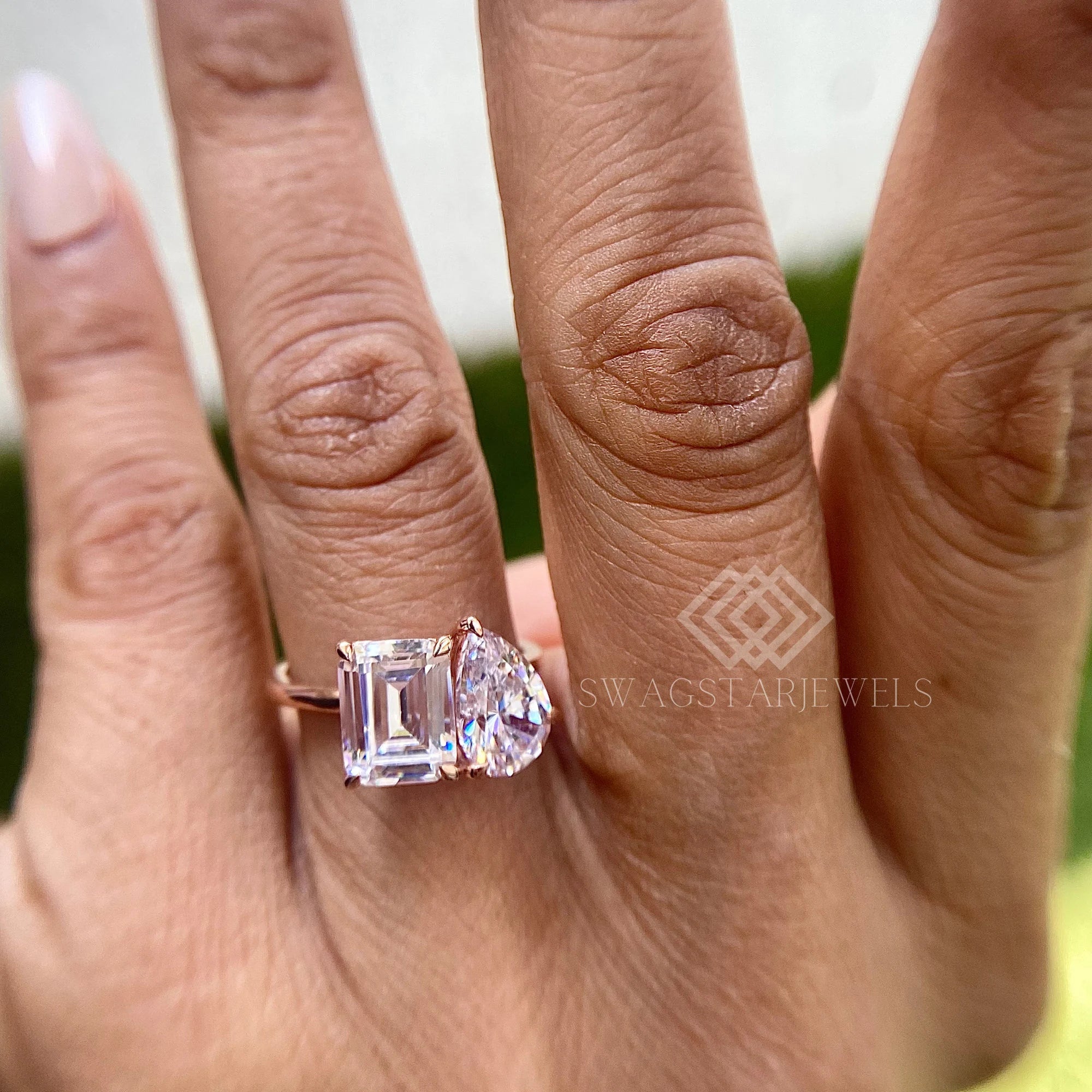 4Ct Toi Et Moi Engagement Ring