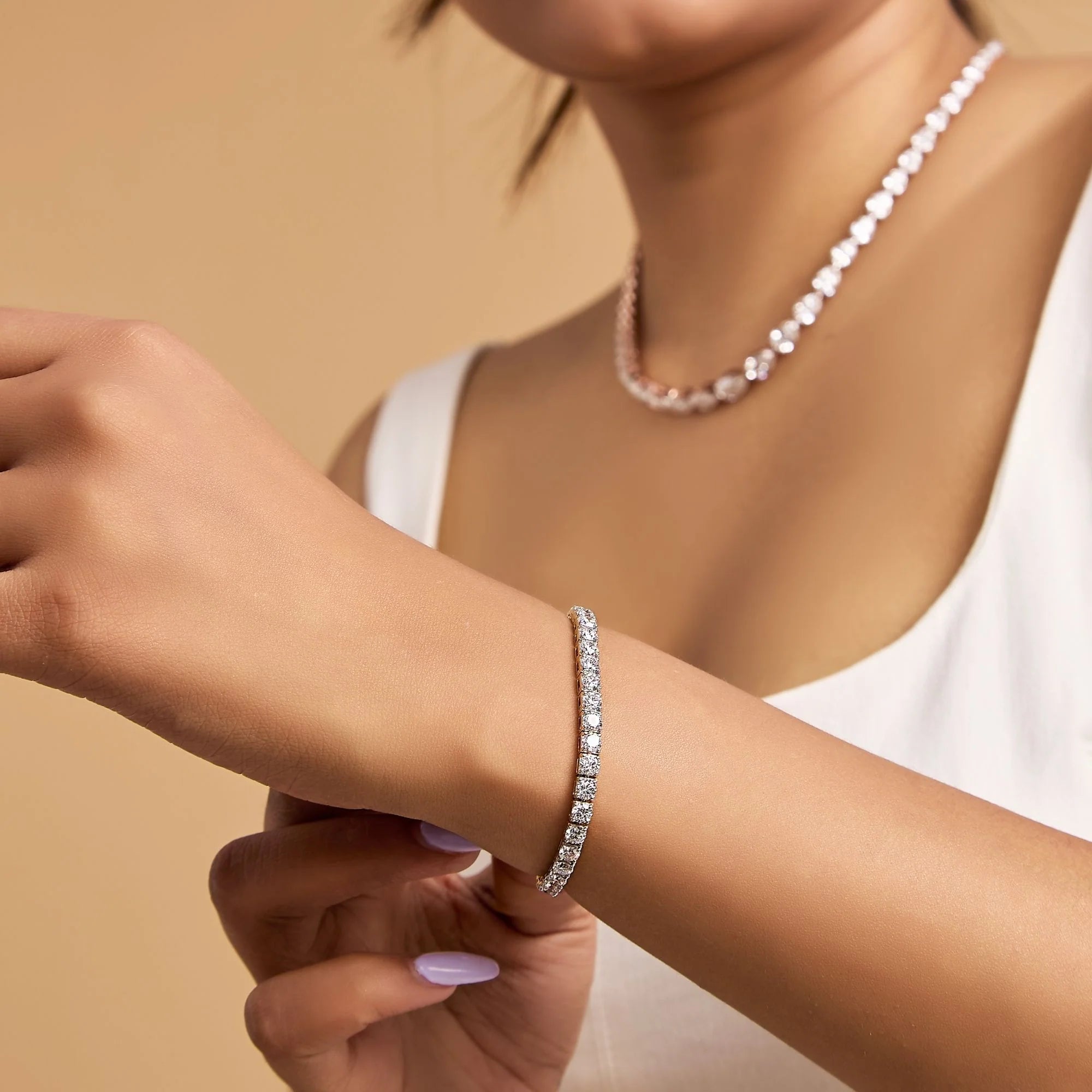 4MM Moissanite VVS Diamond Tennis Bracelet 925 Silver