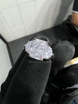 4ct Radiant Cut Lab Created Diamond Engagement Ring