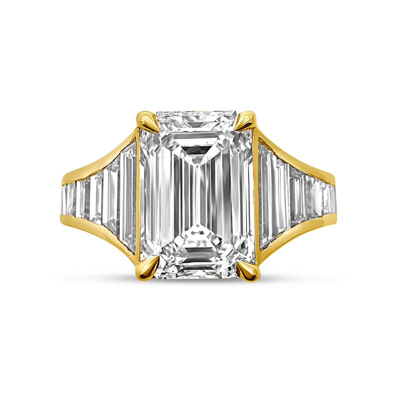 5 CT Emerald Cut Celebrity Engagement Ring
