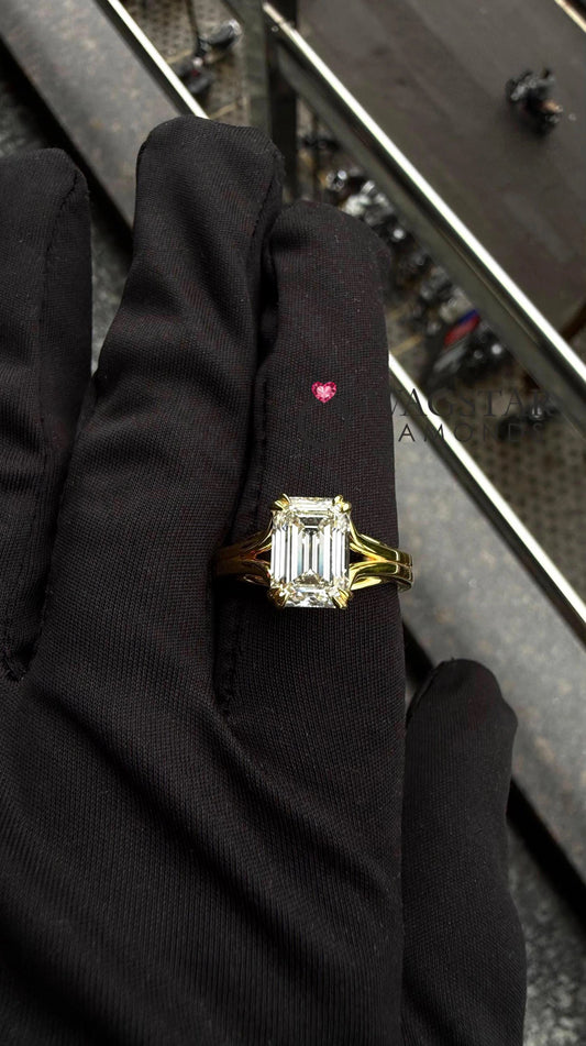 5 CT Emerald Cut Engagement Rings
