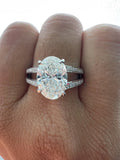 5 Carat Oval Cut Lab Grown Diamond Wedding Ring
