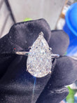 5 Carat Pear cut IGI Certified Diamond Ring