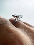 5 Carat Radiant Cut Bezel Set Ring