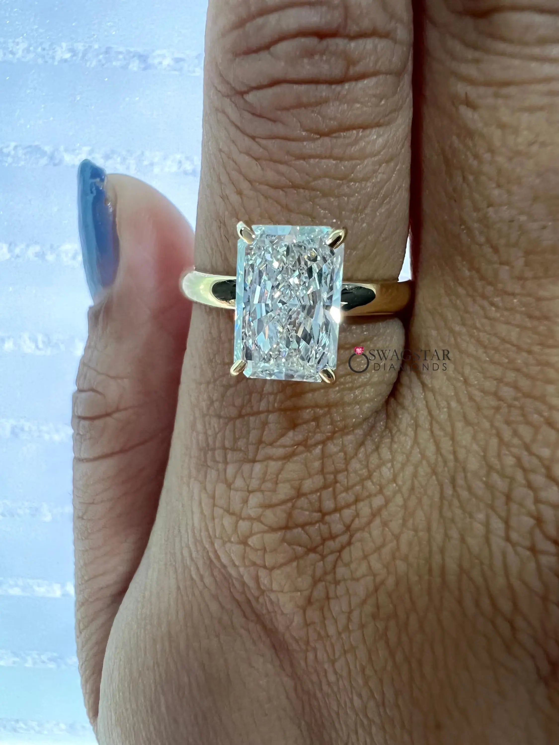 5 Carat Radiant Cut IGI Certified Ring