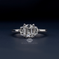 Emerald Cut Ring With Lab-Grown & Natural Diamonds, Jewelry By Leading Manufacturer From Swagstar, Surat. Explore Wedding, Engagement, Eternity Rings, Earring & Studs, Bracelets In 10k, 14k, & 18k Gold Varieties, Including White, Yellow, Rose Gold.