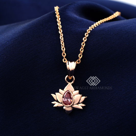 Pear Shape Pendent With Lab-Grown & Natural Diamonds, Jewelry By Leading Manufacturer From Swagstar, Surat. Explore Wedding, Engagement, Eternity Rings,  Earring & Studs, Bracelets In 10k, 14k, & 18k Gold Varieties, Including White, Yellow, Rose Gold.