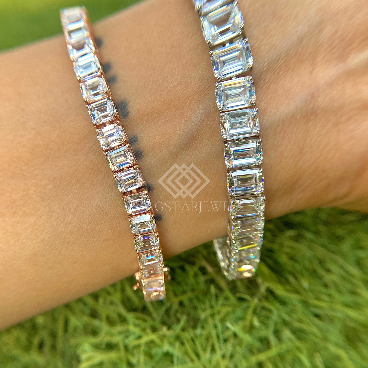 Dual Diamond Bracelet With Lab-Grown & Natural Diamonds, Jewelry By Leading Manufacturer From Swagstar, Surat. Explore Wedding, Engagement, Eternity Rings,  Earring & Studs, Bracelets In 10k, 14k, & 18k Gold Varieties, Including White, Yellow, Rose Gold.