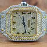 Arabic Number D color Iced Out Watch 