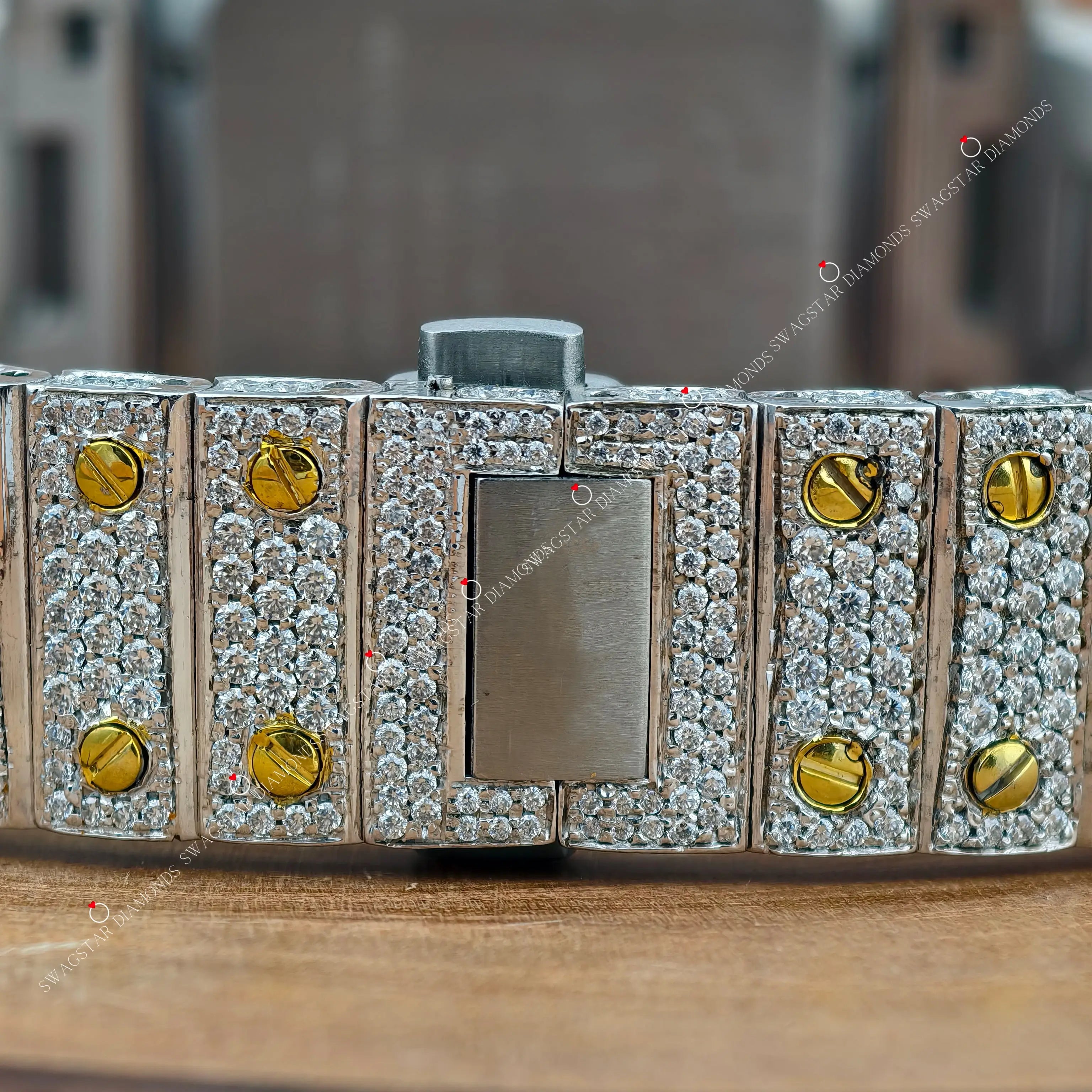 Arabic Number D color Iced Out Watches Gift