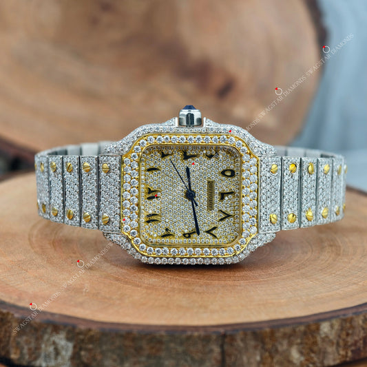 Arabic Number Two Tone Bust Down Watch