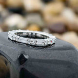 Baguette And Round Cut Lab Diamond Stack Band