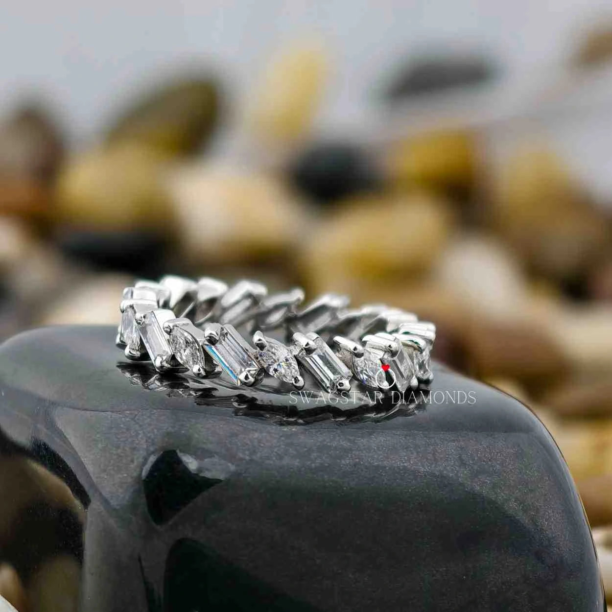 Baguette Marquise Cut Eternity Band