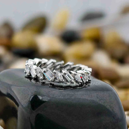 Baguette Marquise Cut Eternity Band