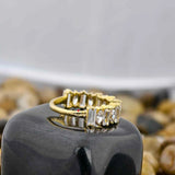 Baguette Marquise Cut Half Eternity Band