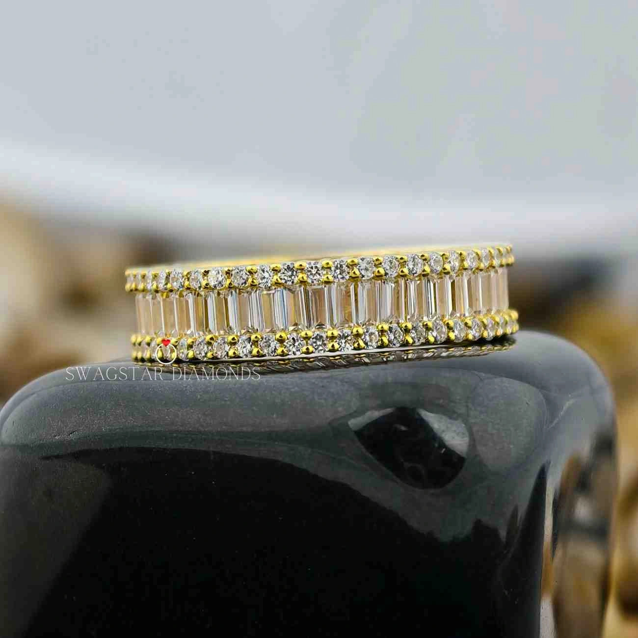 Baguette & Round Cut Full Eternity Band