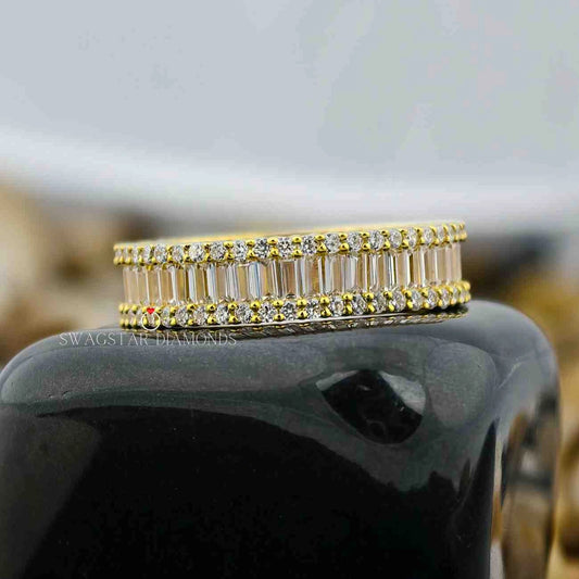 Baguette & Round Cut Full Eternity Band