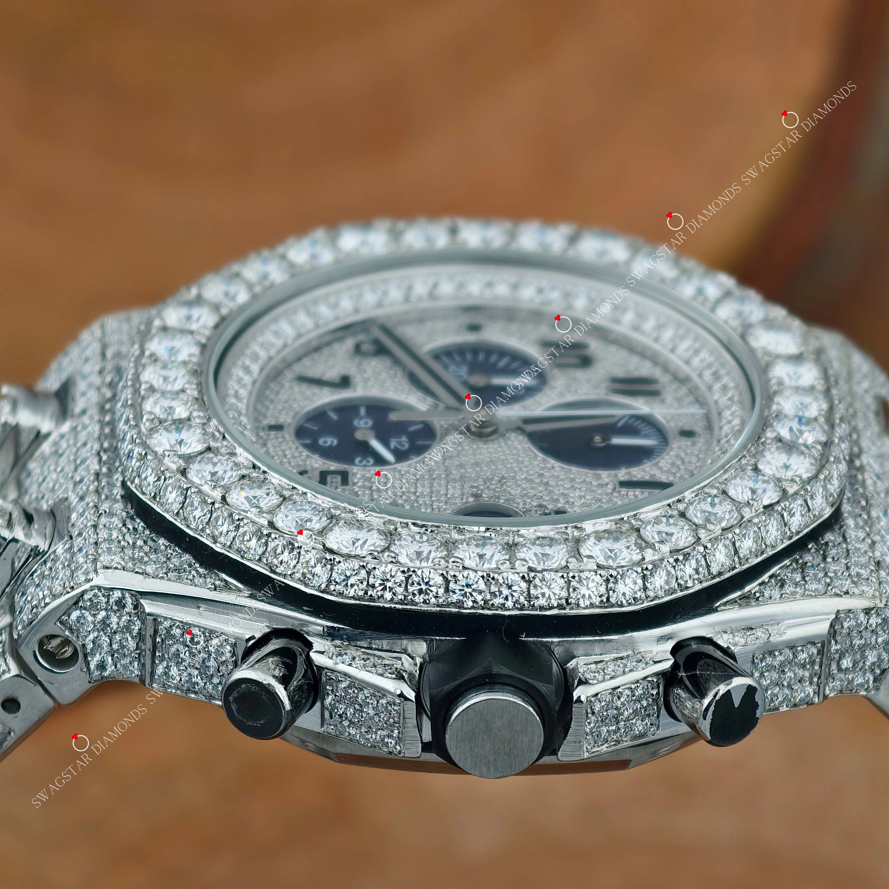 Buy Trendy Multi Chrono Moissanite Watch For Gift