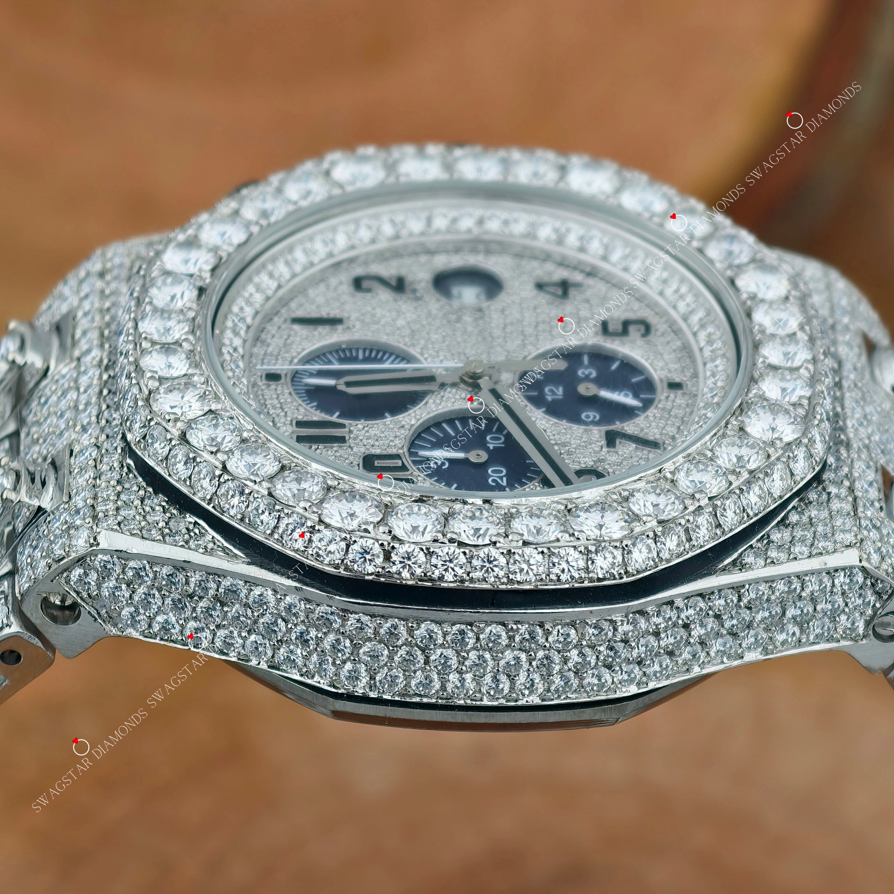 Buy Trendy Multi Chrono Moissanite Watch For Gifts
