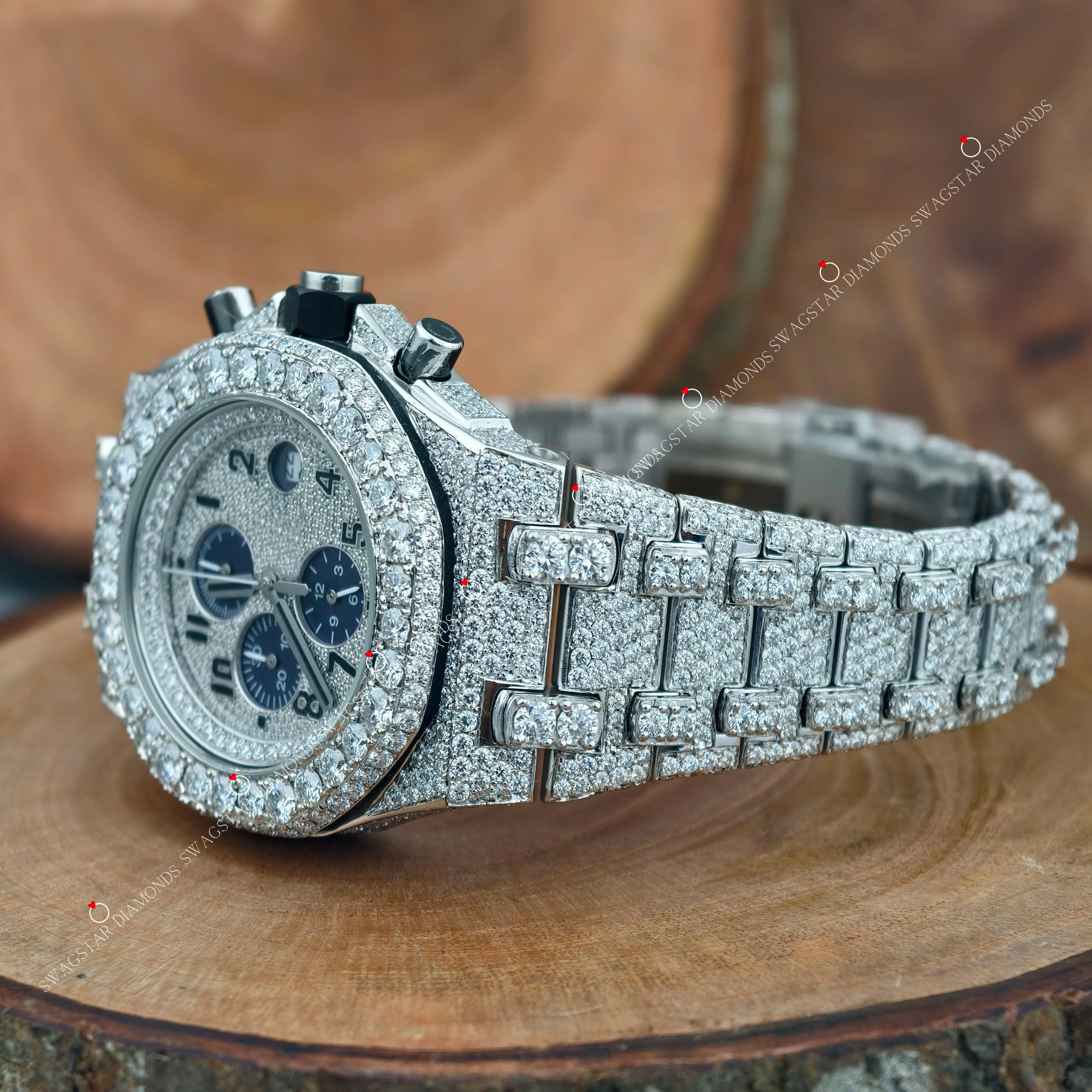 Buy Trendy Multi Chrono Moissanite Watch For Men
