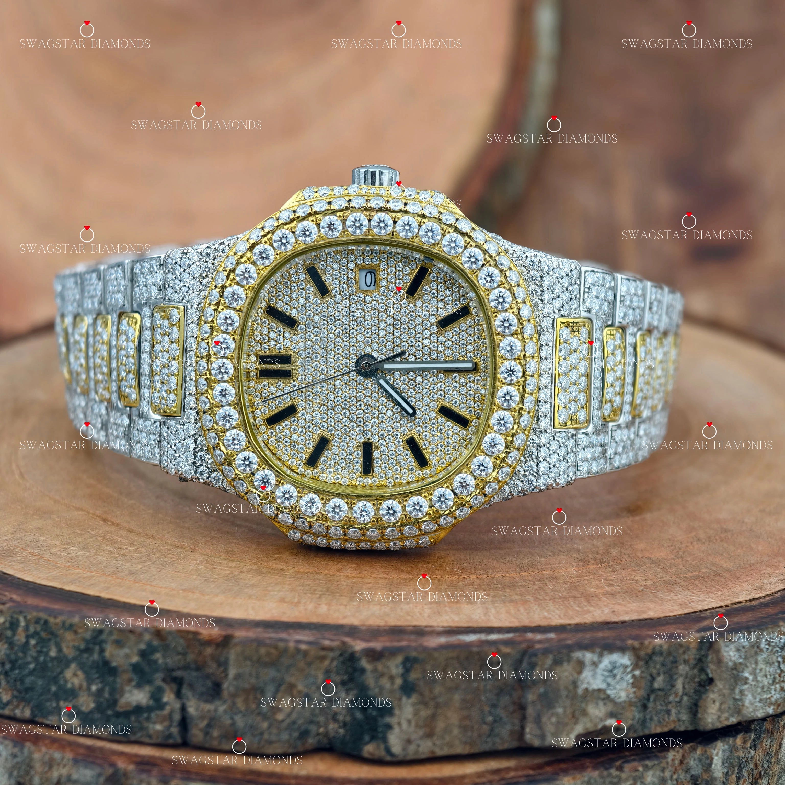 Buy Two Tone Moissanite Watch