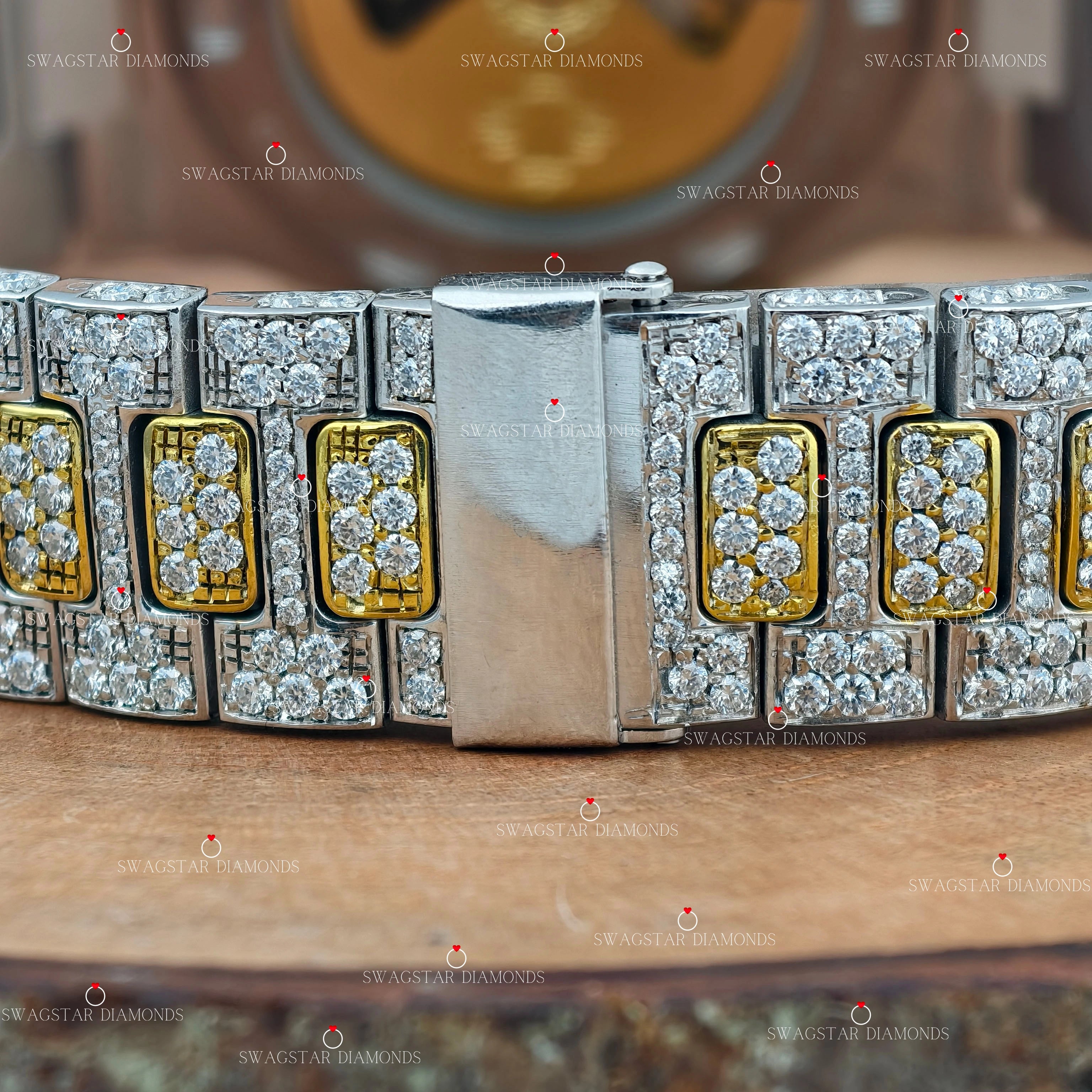 Buy Two Tone VVS1Moissanite Watch For Him