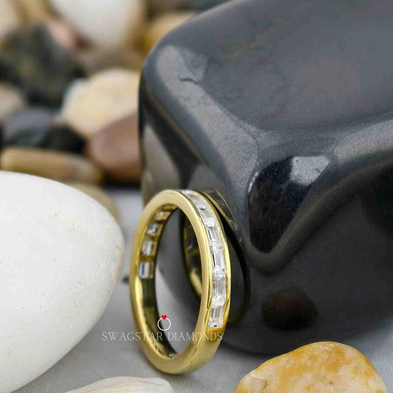 Channel Set Half Eternity Band