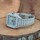 Colorful Roman Letter Moissanite Watches.