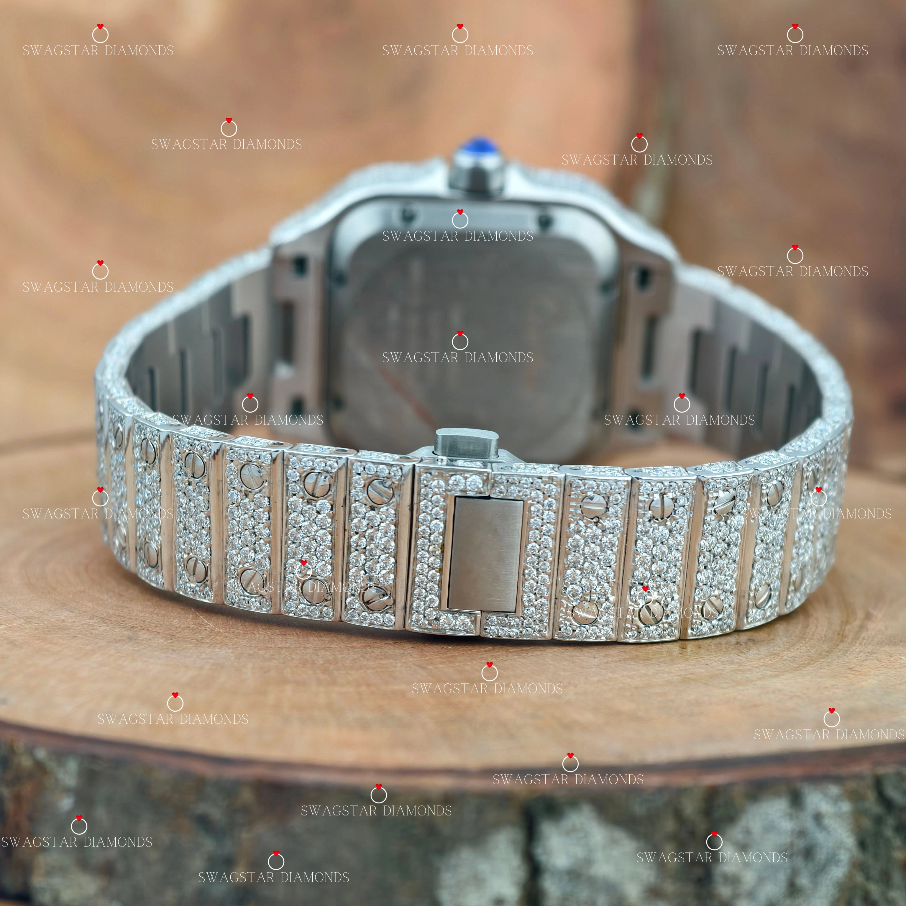 Colorful Roman Letter Moissanite Watches