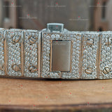 Colorful Roman Number Moissanite Watch For Him