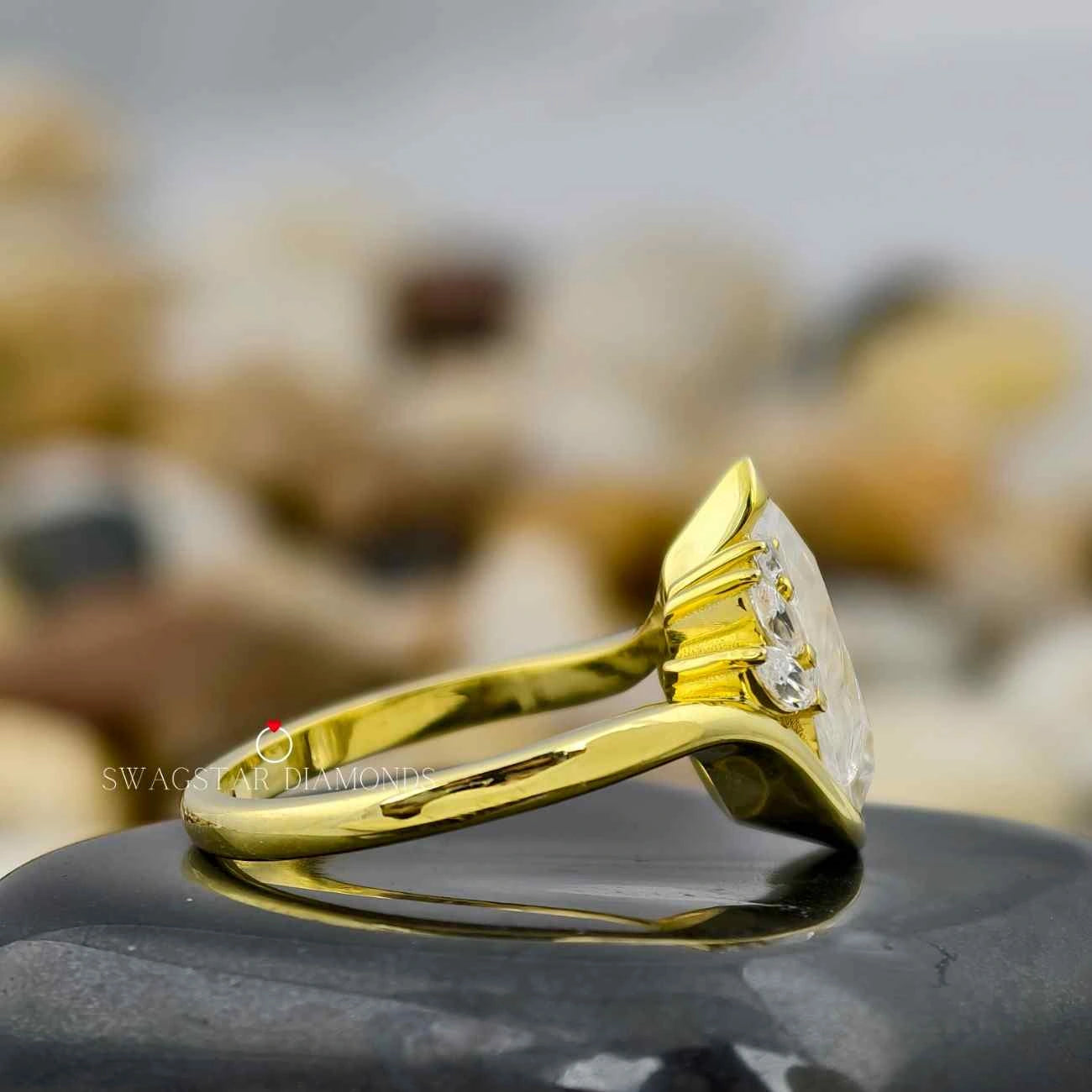 Colourless Moissanite Anniversary Ring