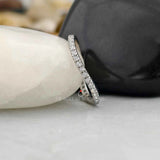 Curved Half Eternity Wedding Stack Band