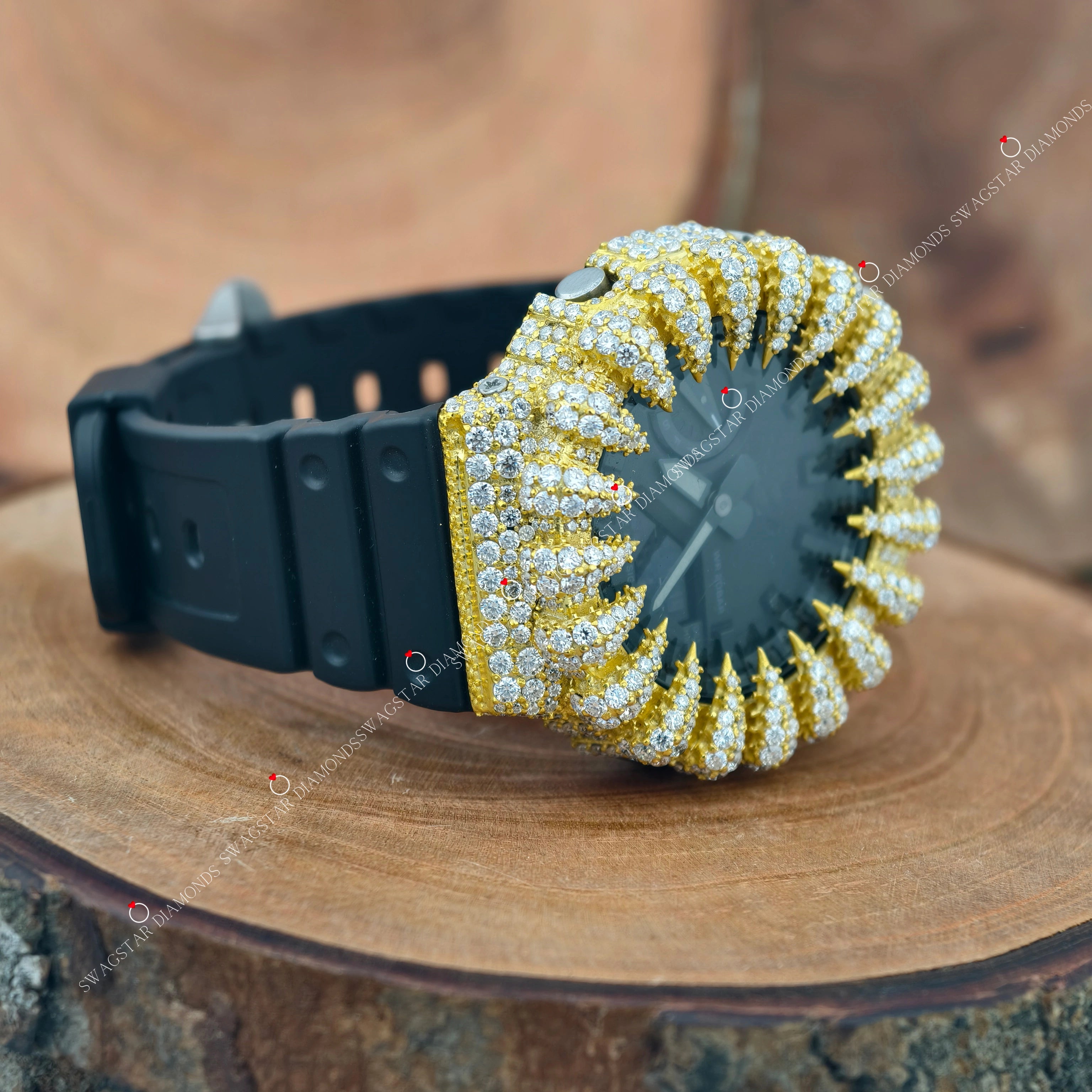 Custom Iced Out Moissanite Watch