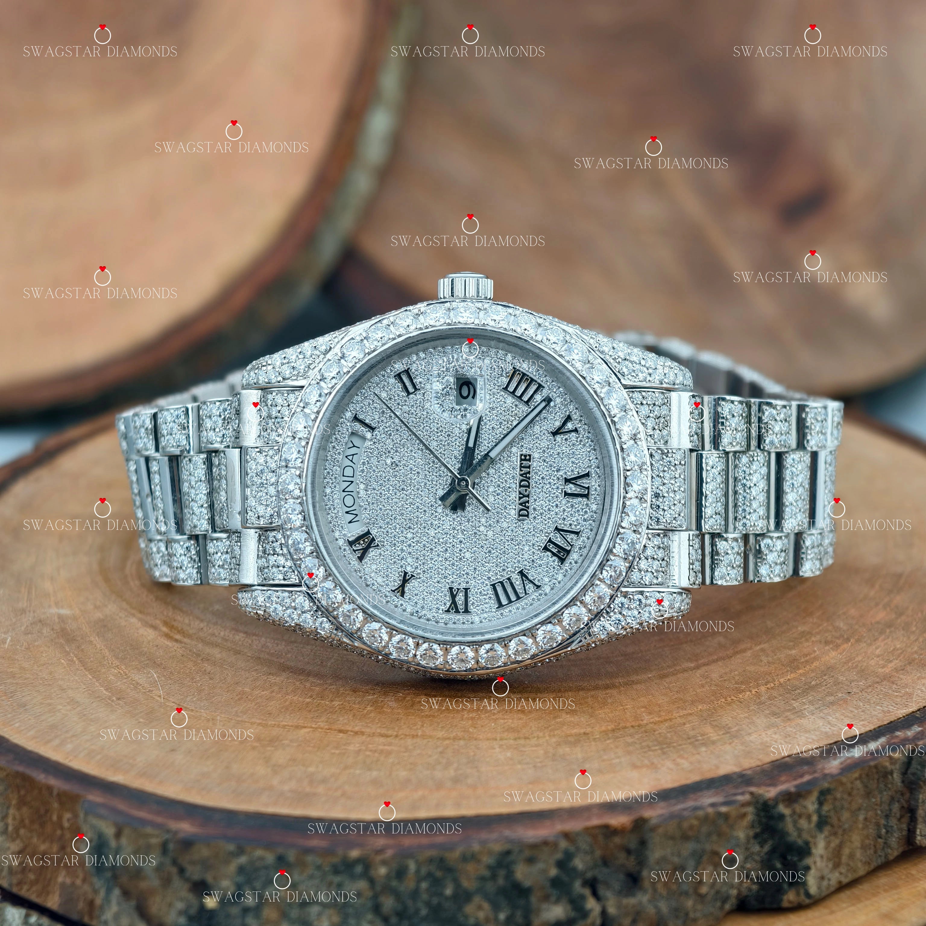 D Color Moissanite Watch For Men