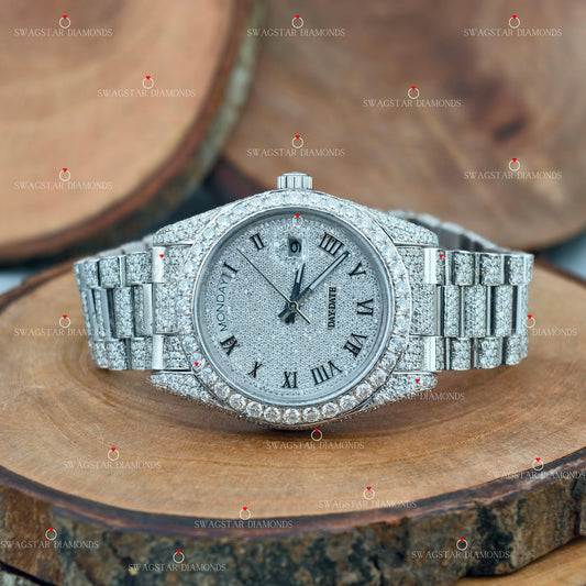 D Color Moissanite Watch For Men