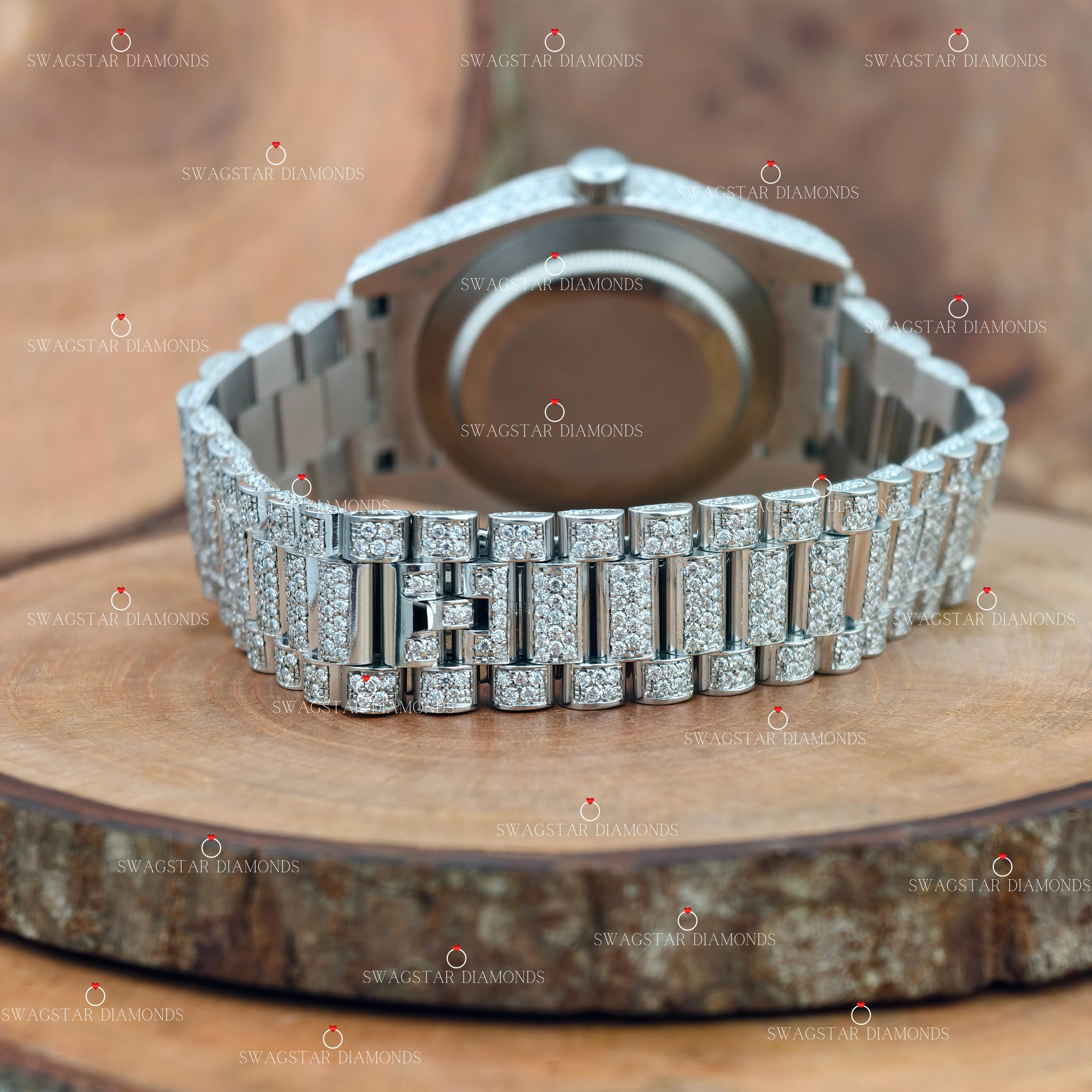 D Color Moissanite Watch For him