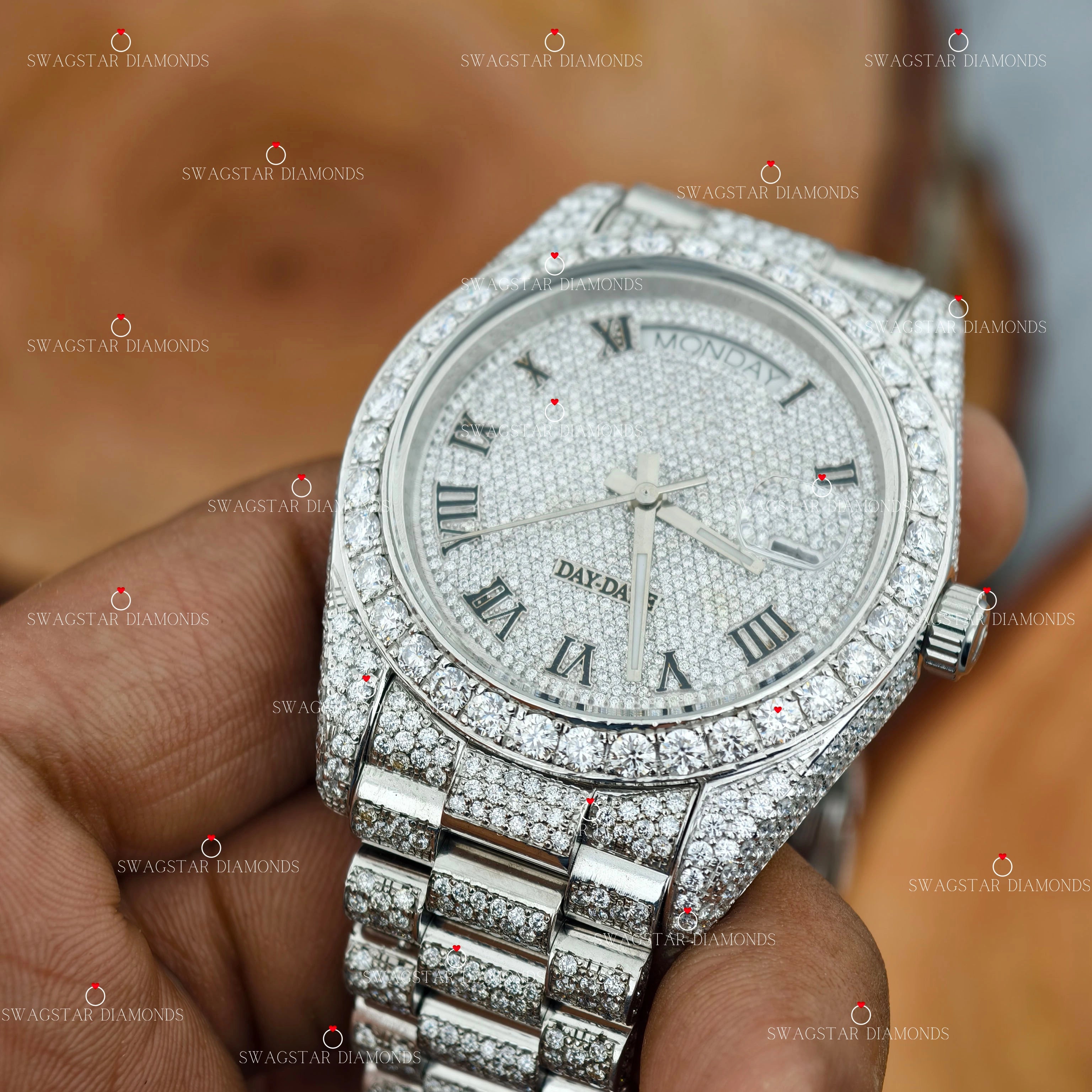 D Color VVS1 Watch For Mens