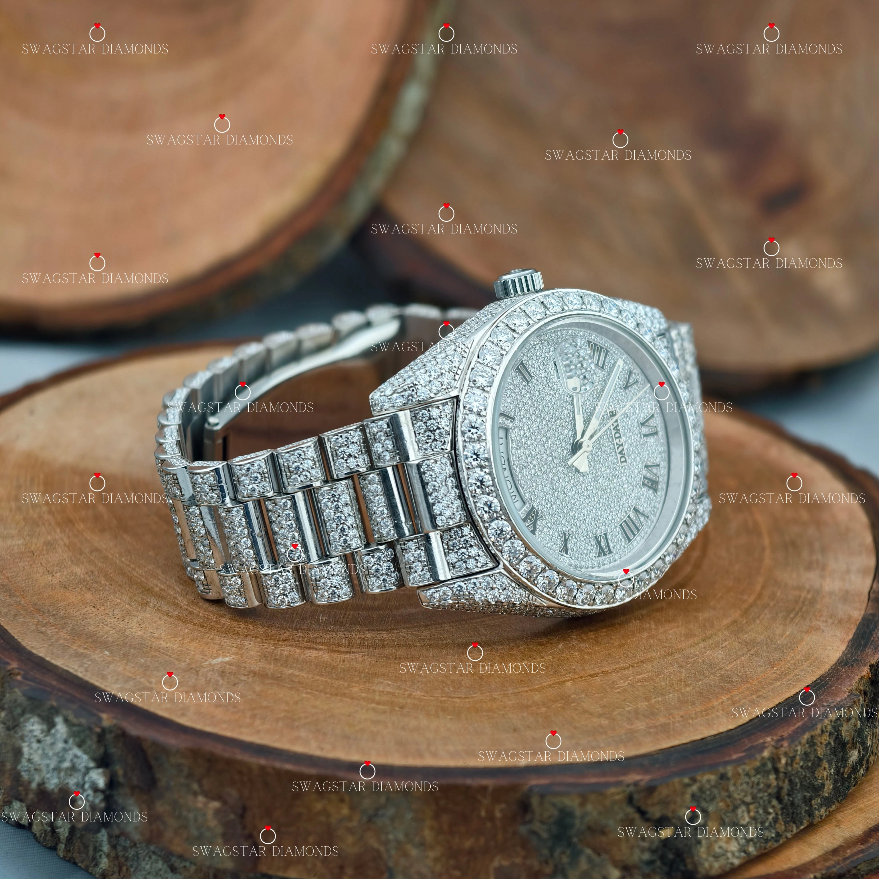 D Color  VVS Moissanite Watch For Men