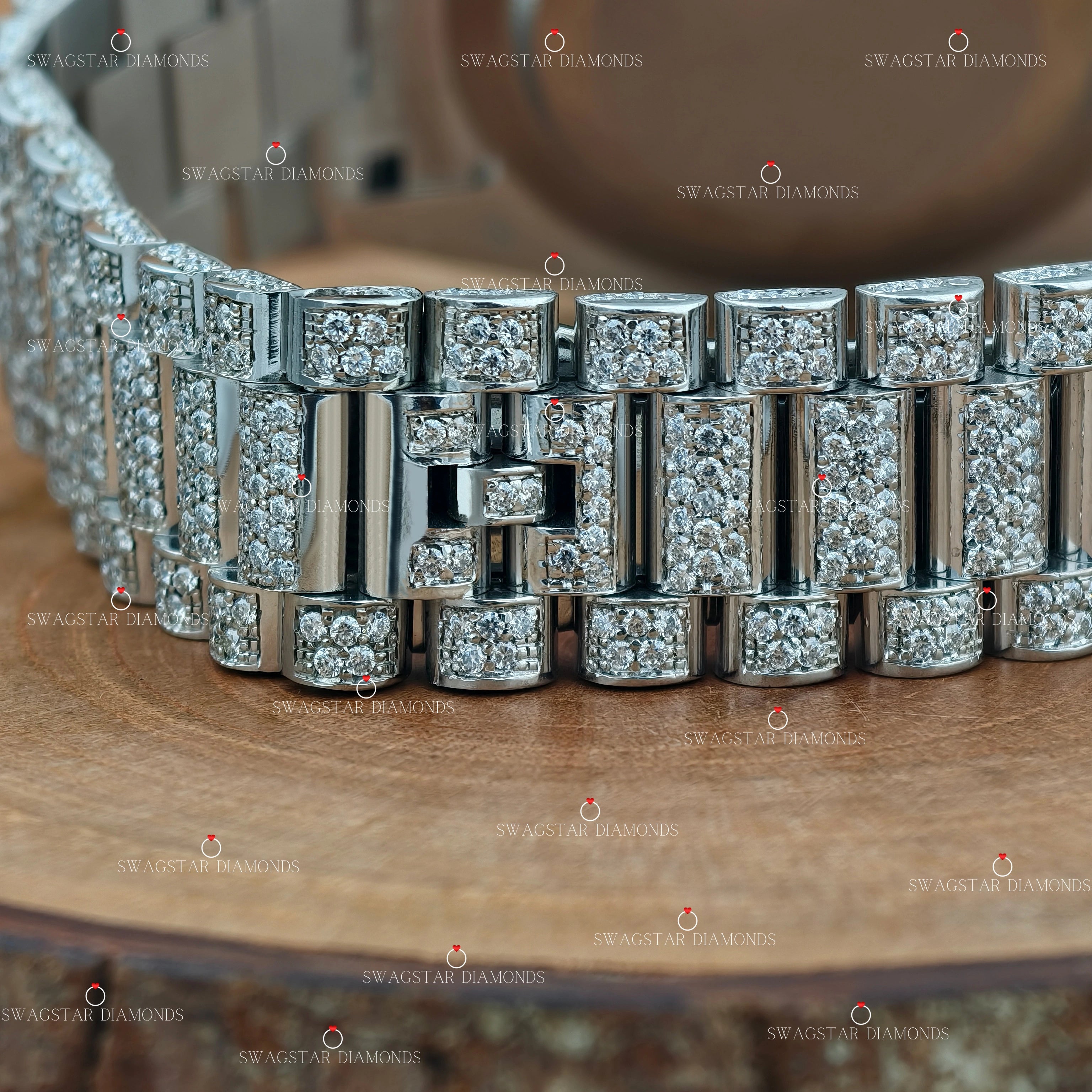 D Color  VVS Moissanite Watch For him