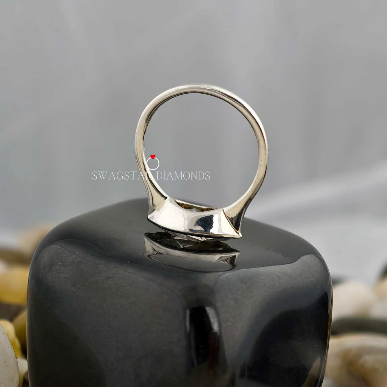 East West Lab Diamond Engagement Ring