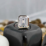  Emerald Cut Bezel Set Ring