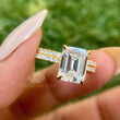 Emerald Cut Bridel set Ring for Women